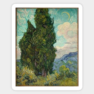 Cypresses Sticker